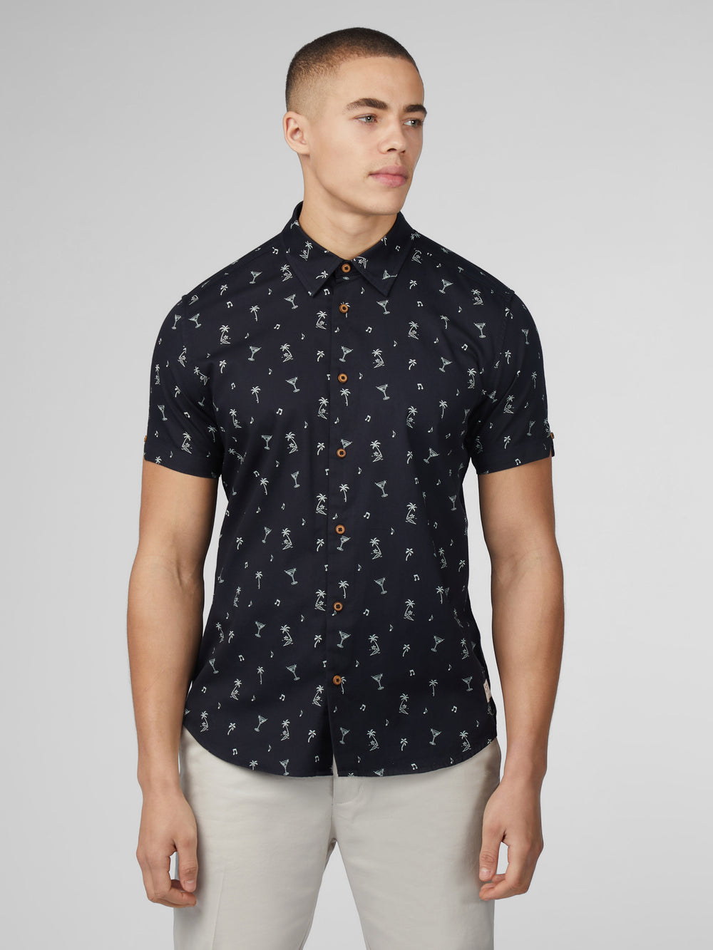 Chemises Ben Sherman Scattered Noir | OFK-77056665